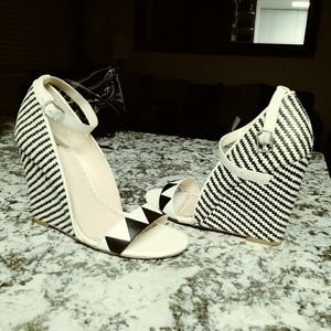 Wedges with ankle strap